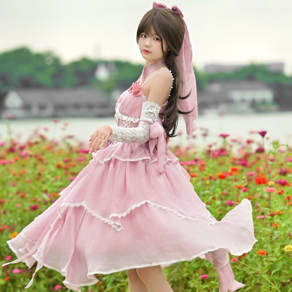 秘密の庭のローズプリンセス・レースアップドレスセット | Maiden's Rêve