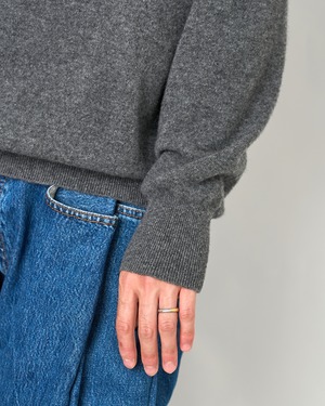 ssstein "EXTRA FINE WOOL KNIT TURTLE NECK LS〔GREY〕"