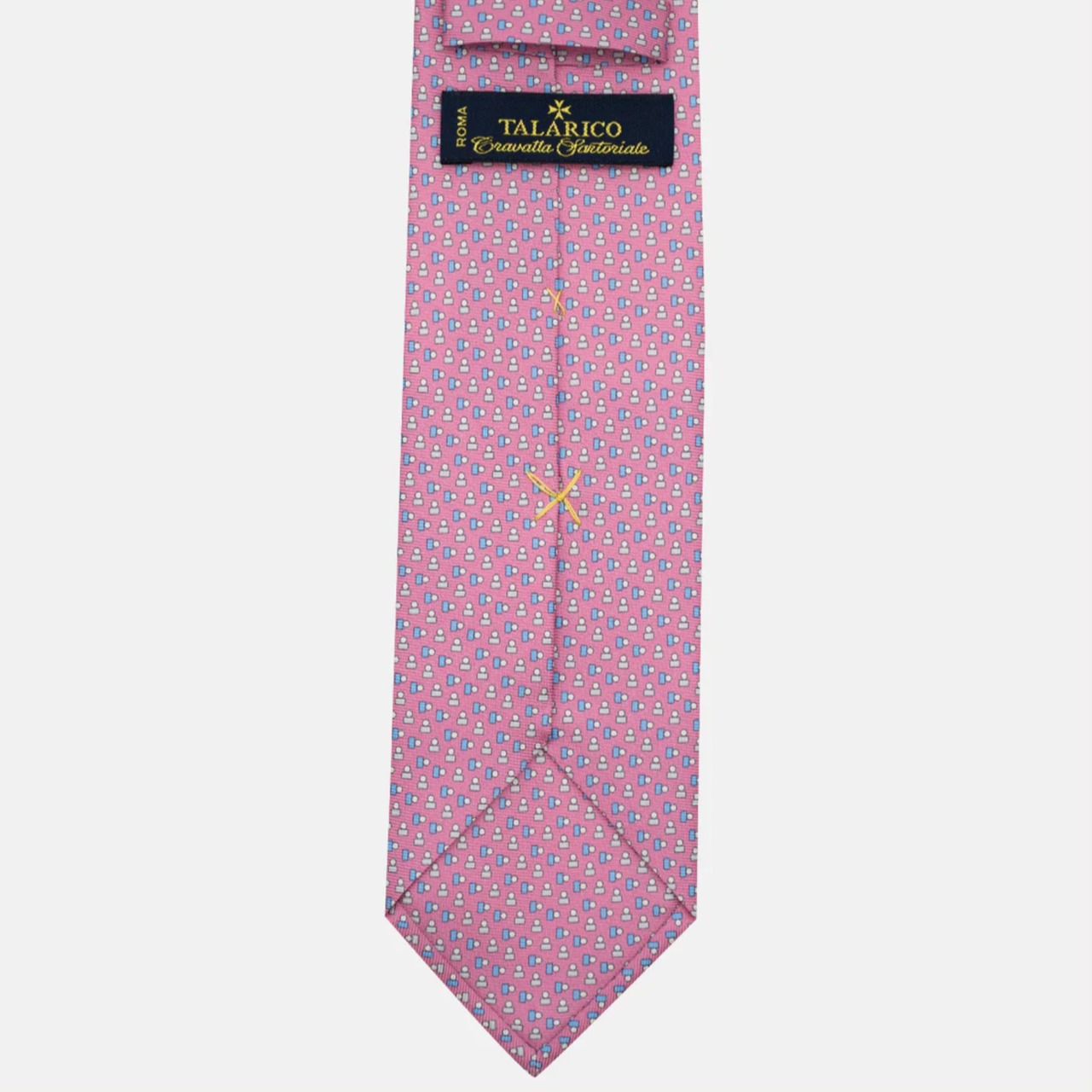 3-Fold Silk Tie, Micro Pattern, Pink - JC057248-7