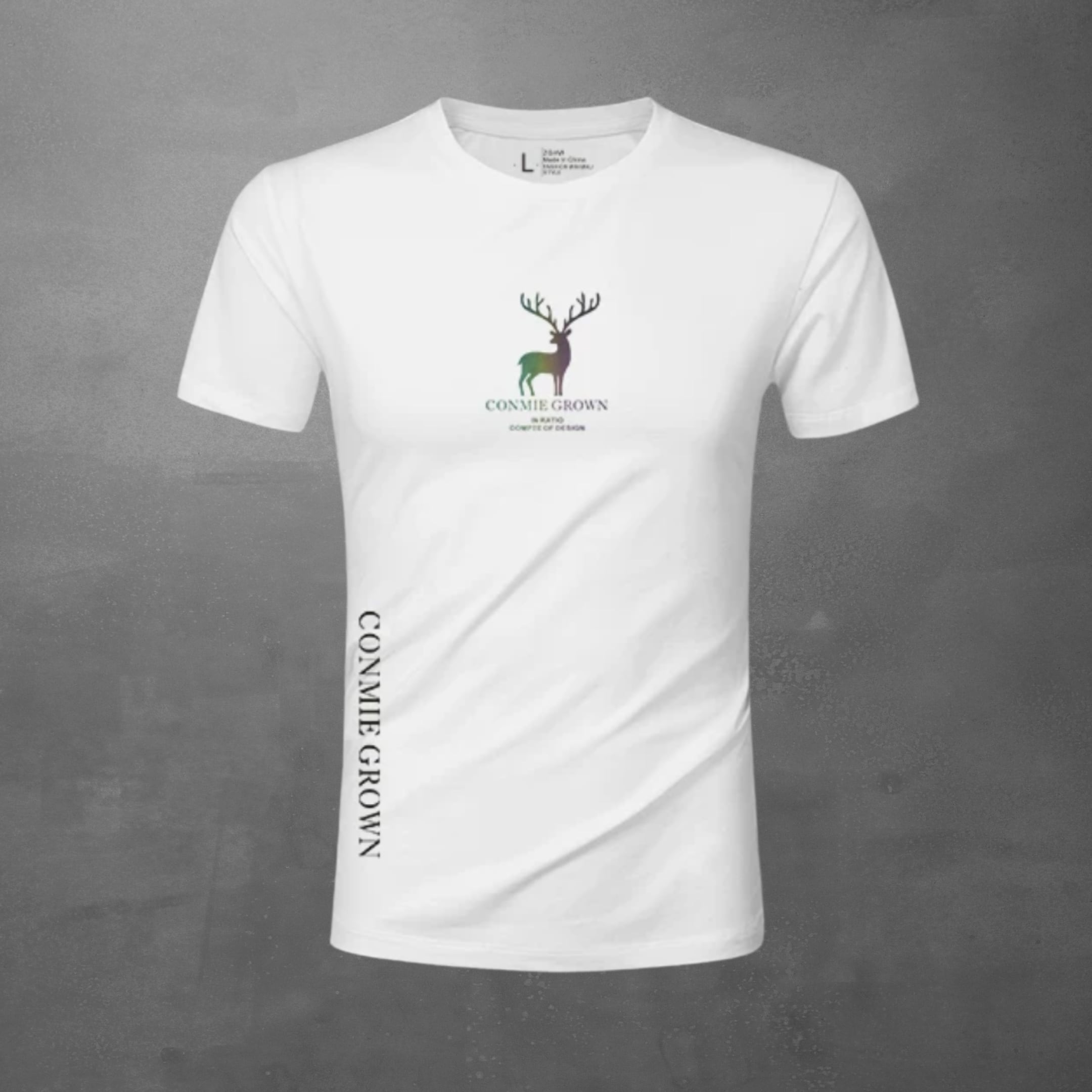 カラースタッグサイドロゴストレッチTシャツ M1064