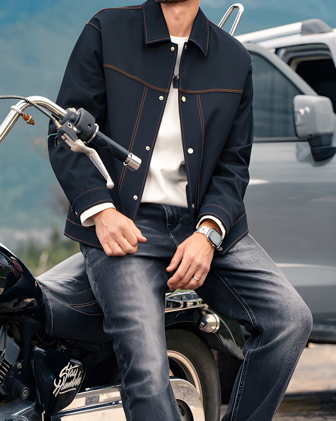 ボタンフロント カジュアルジャケット 5色 E0126