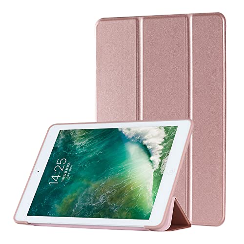 ddice iPadケース iPad 第10世代 10.9 inch 手帳型 アイパッドカバー シンプル ブック型カバー 三つ折りスタンド 耐衝撃カバー ケース カバー おしゃれ アイパッド iPadカバー 無地 シンプル オートスリープ (iPad (第10世代) 10.9 inch, ピンクゴールド)