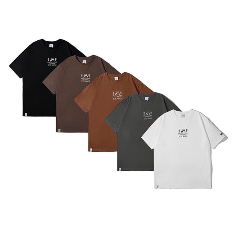 Logo Print Short Sleeve T-Shirt ‐5col‐ A0543