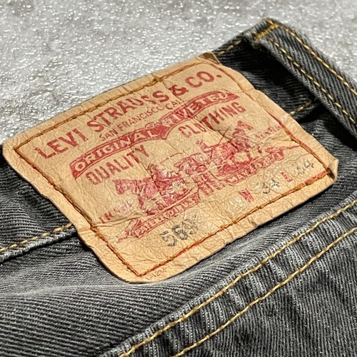 【W34 L34】 香港製 usa levi's 先染ブラック 569 詳細写真3
