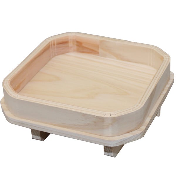 二枚足ひのき三宝 6号(約18.2cm×18.2cm×7.0cm) お正月用の鏡餅台 神具