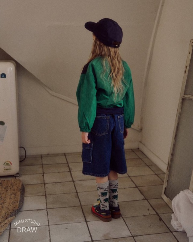 《送料無料》予約:カーゴデニムパンツ【BYMIMI】※ジュニアサイズ