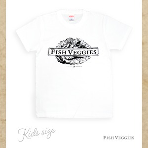 FISH VEGGIES　キッズTシャツ（ホワイト）