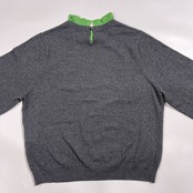 カシミヤ混 To b. by agnes b. アニエスベー 切替 フリル コットン ニット セーター TU /グレー系 レディース 重ね着風