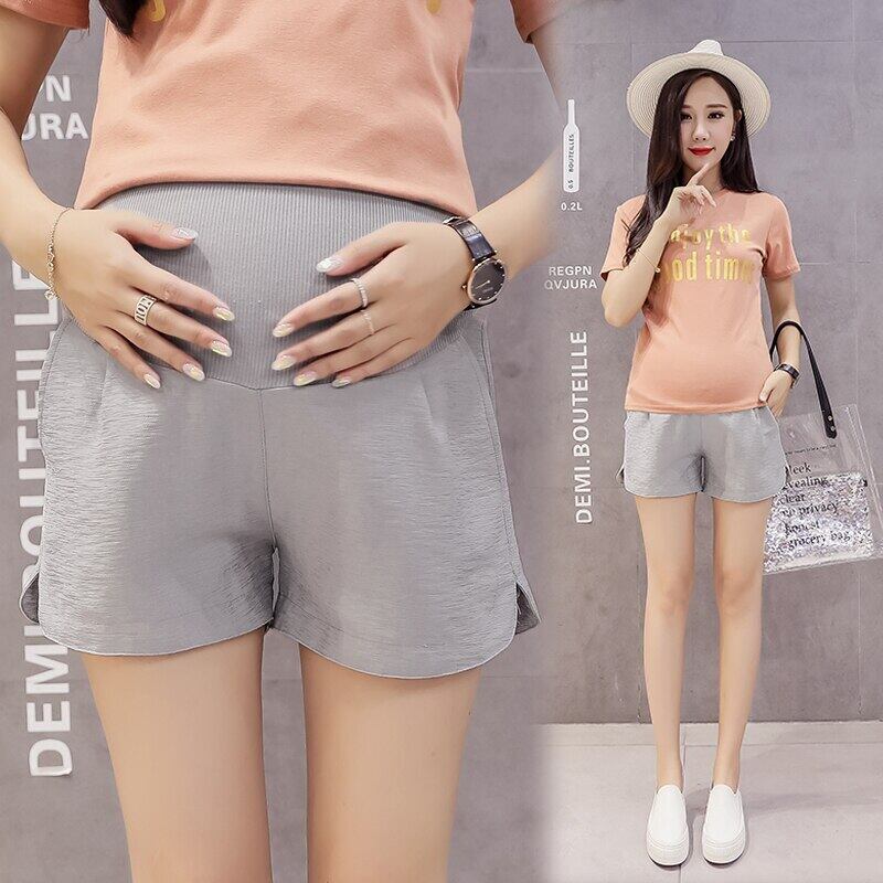 【新作】【送料無料】 マタニティレジャーパンツ無地ルーズシンサマーショーツ伸縮性ウエスト妊婦お腹サポートパンツ エラスティック 夏物 ブルマー ソリッドカラー AL expec370452100283