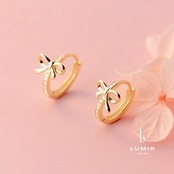 ミニマムリボンフープピアス