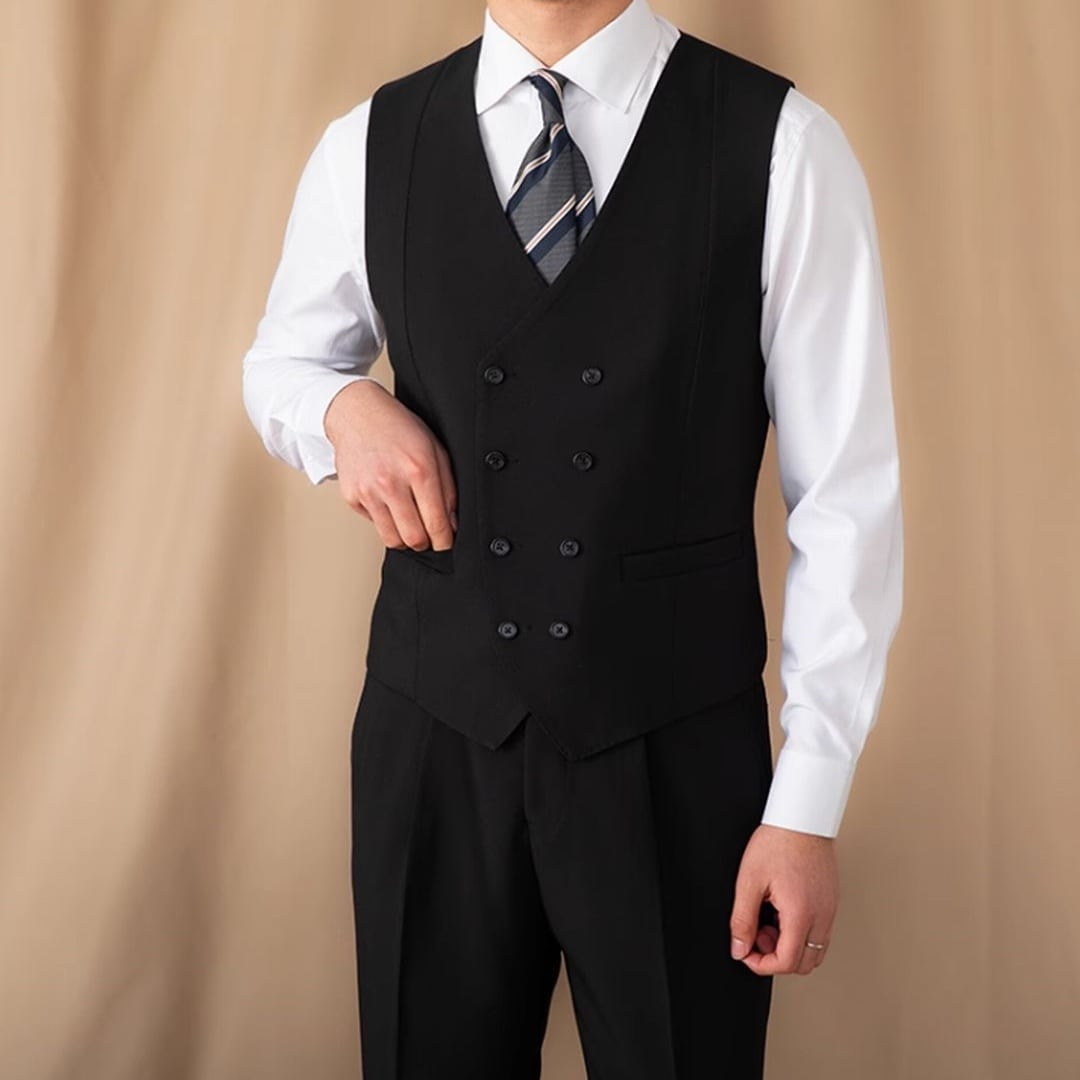 ダブルブレストスリムスーツベスト KA0770 | R-Base