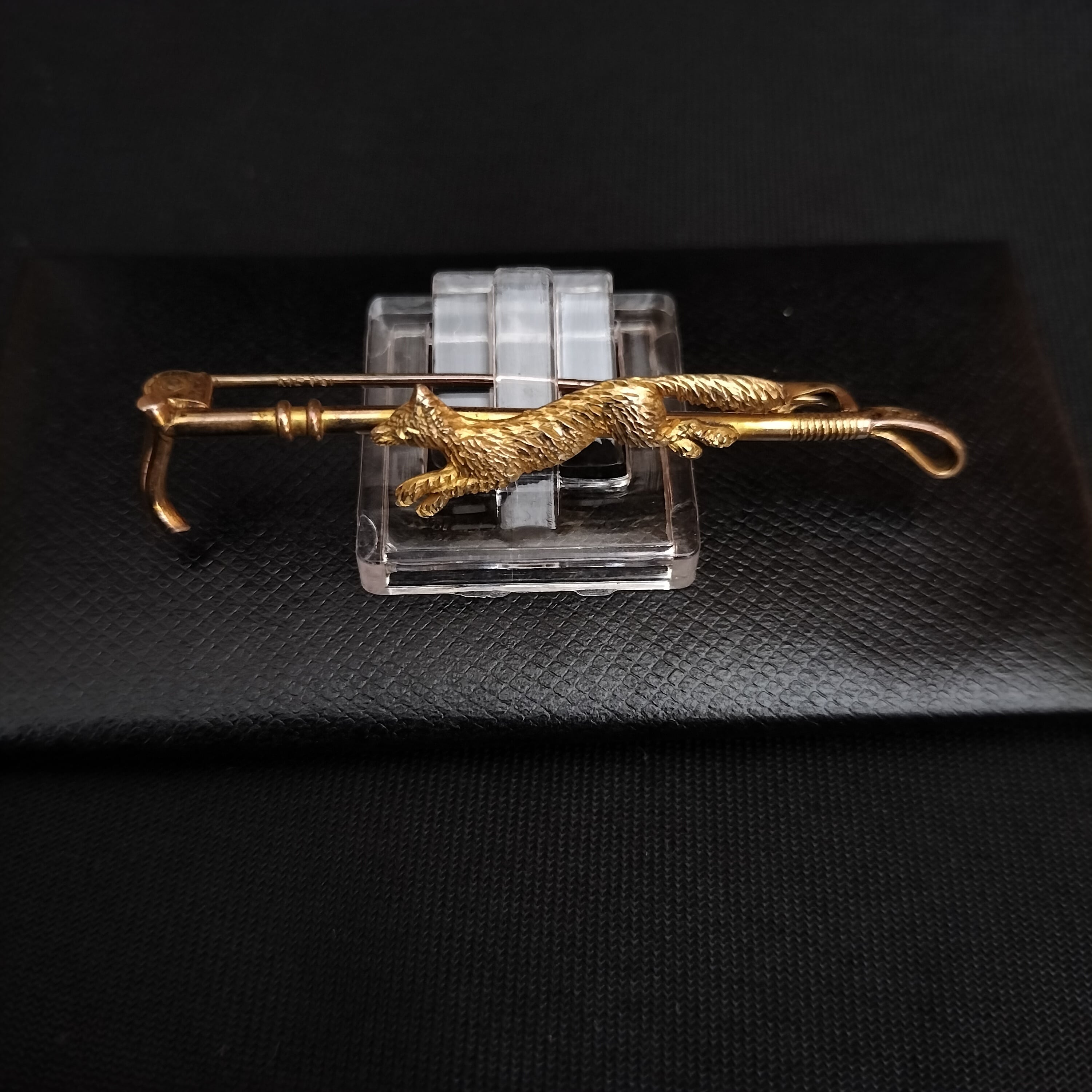 Edwardian Rolled Gold Fox Brooch UK | Antico