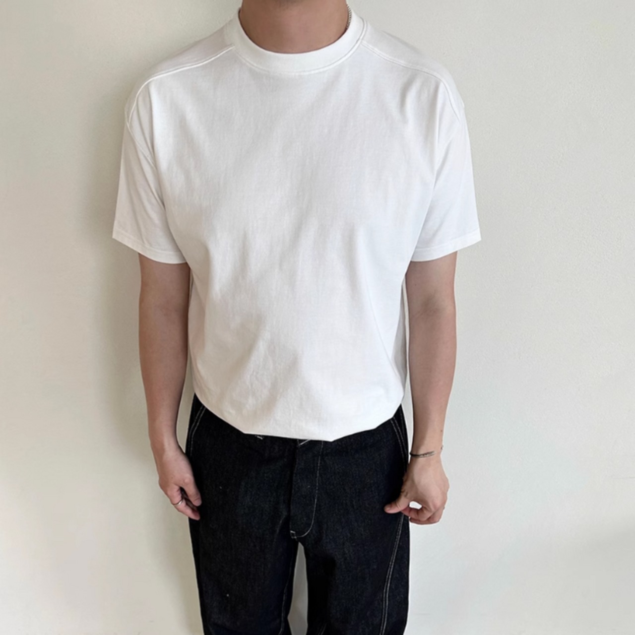 肩立体裁断スペシャルカフスTシャツ　0734