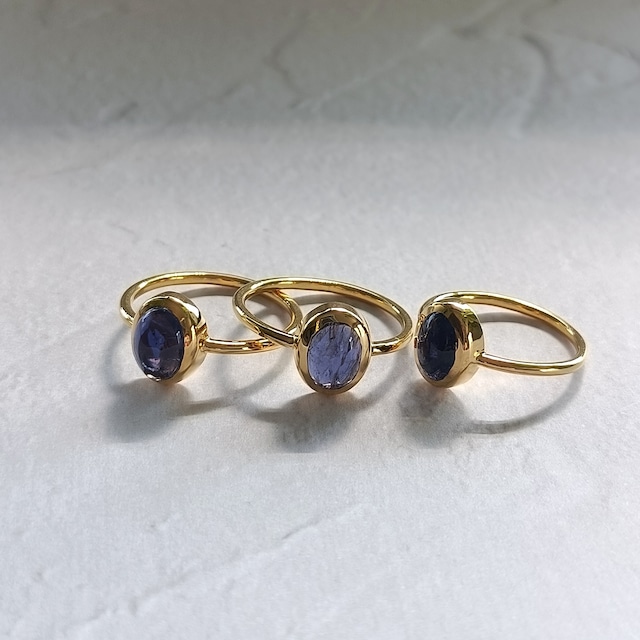 <再入荷>【oval ring】〜アイオライト〜