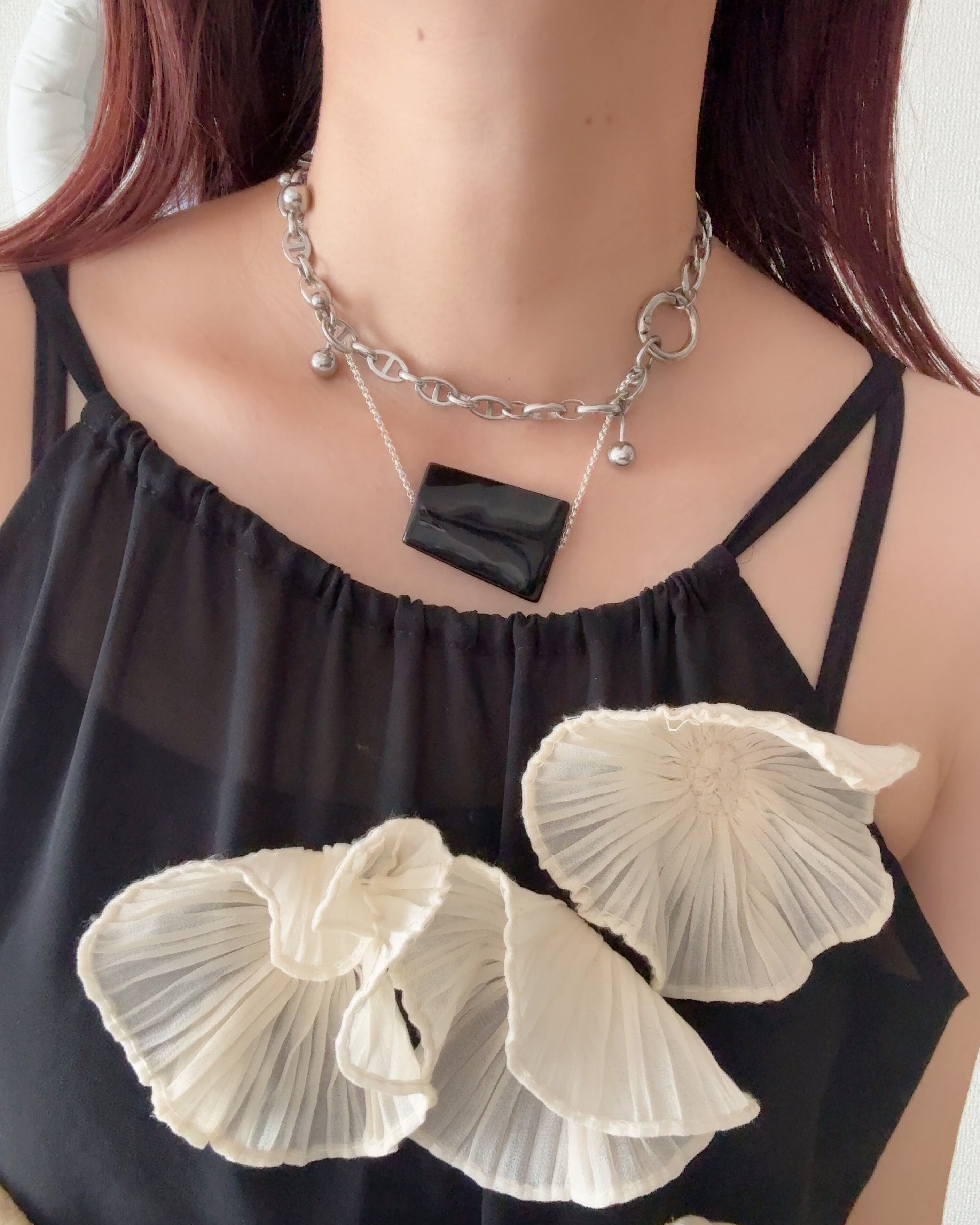 stone core necklace［black onyx］ | saze