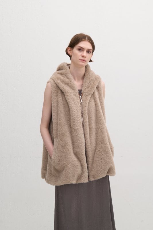 【サンプルLive】】 WYTE/ワイト Δ / Fur & Leather Combo Vest 12-12630