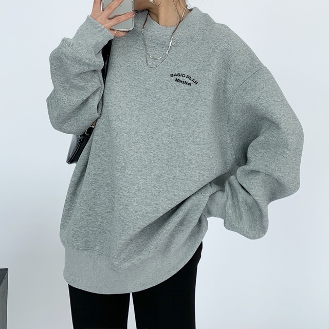 modern english logo sweatshirt　モダン英字ロゴスウェットシャツ　J0587