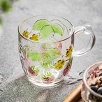 いちご エンボスガラスコーヒーカップ