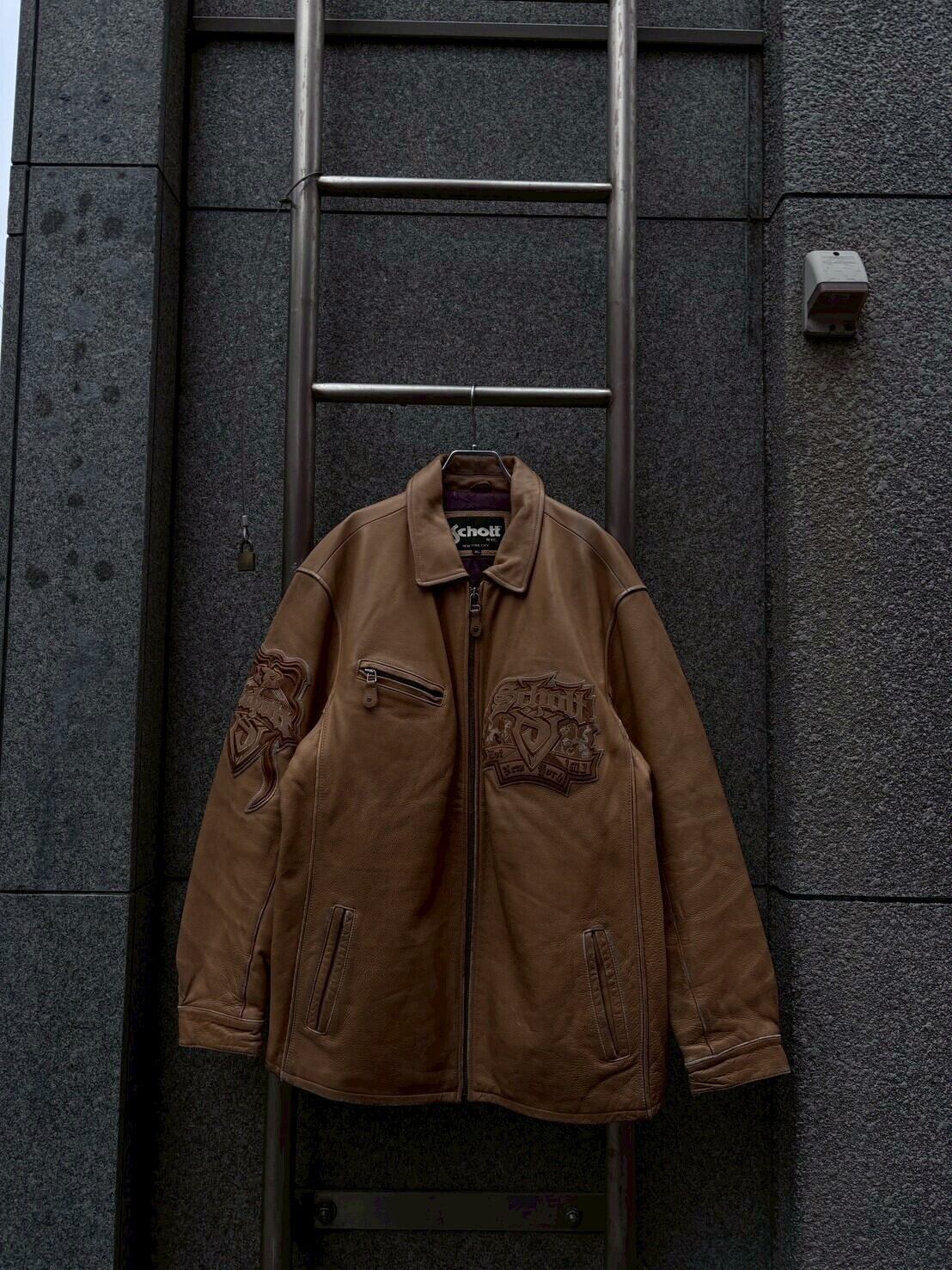 00s KATHARINE HAMNETT lamb leather wzip single riders jacket/00