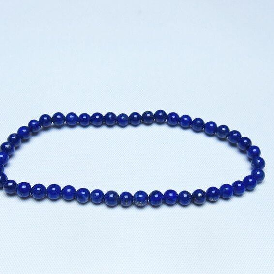 ラピスラズリ ブレスレット 4mm 一点物 メール便可 [M便 1/10] 111-48463