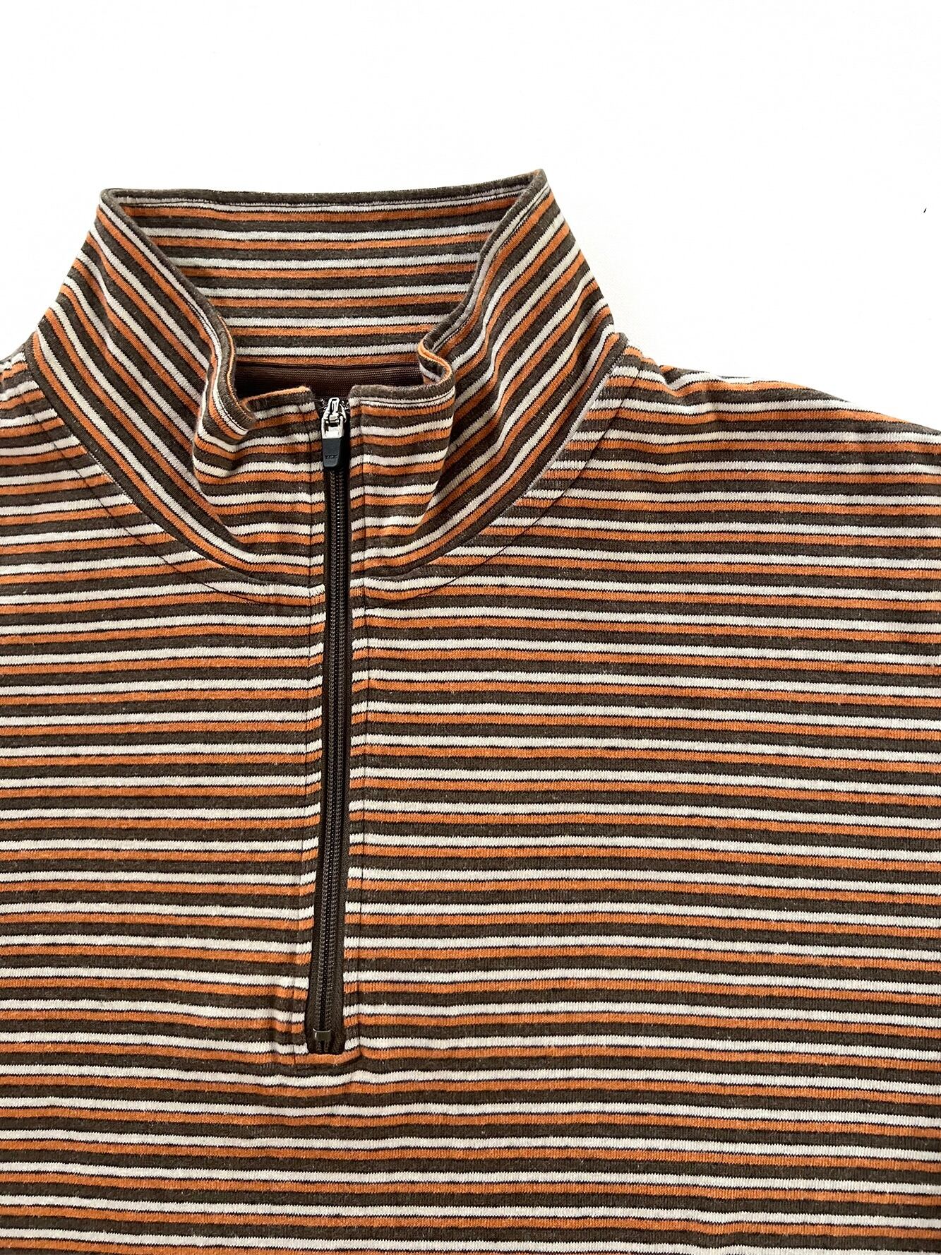 MULTI BORDER L/S STAND ZIP ORANGE