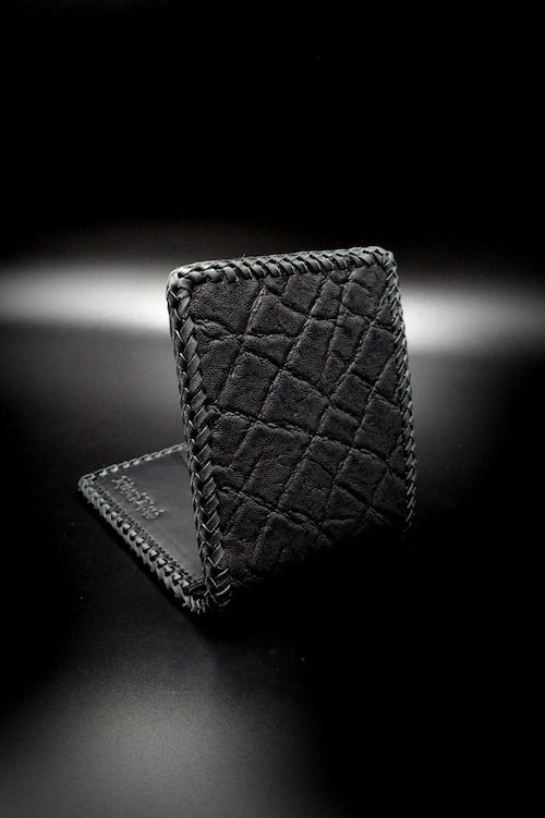 Item No.0391：Short Butterfly wallet/ Elephant　BLACK / L-fin