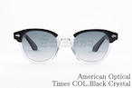 American Optical サングラス Times COL.Black Crystal ウェリントン タイムス アメリカンオプティカル AO 正規品