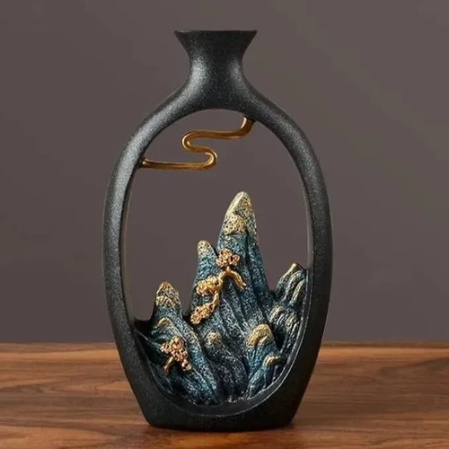 花瓶 和風 風景花瓶 ＜ハイスタイル＞  装飾 モダンな装飾花瓶 センターピーステーブル 棚 リビングルーム オフィス 寝室 春新年 ギフト プレゼント