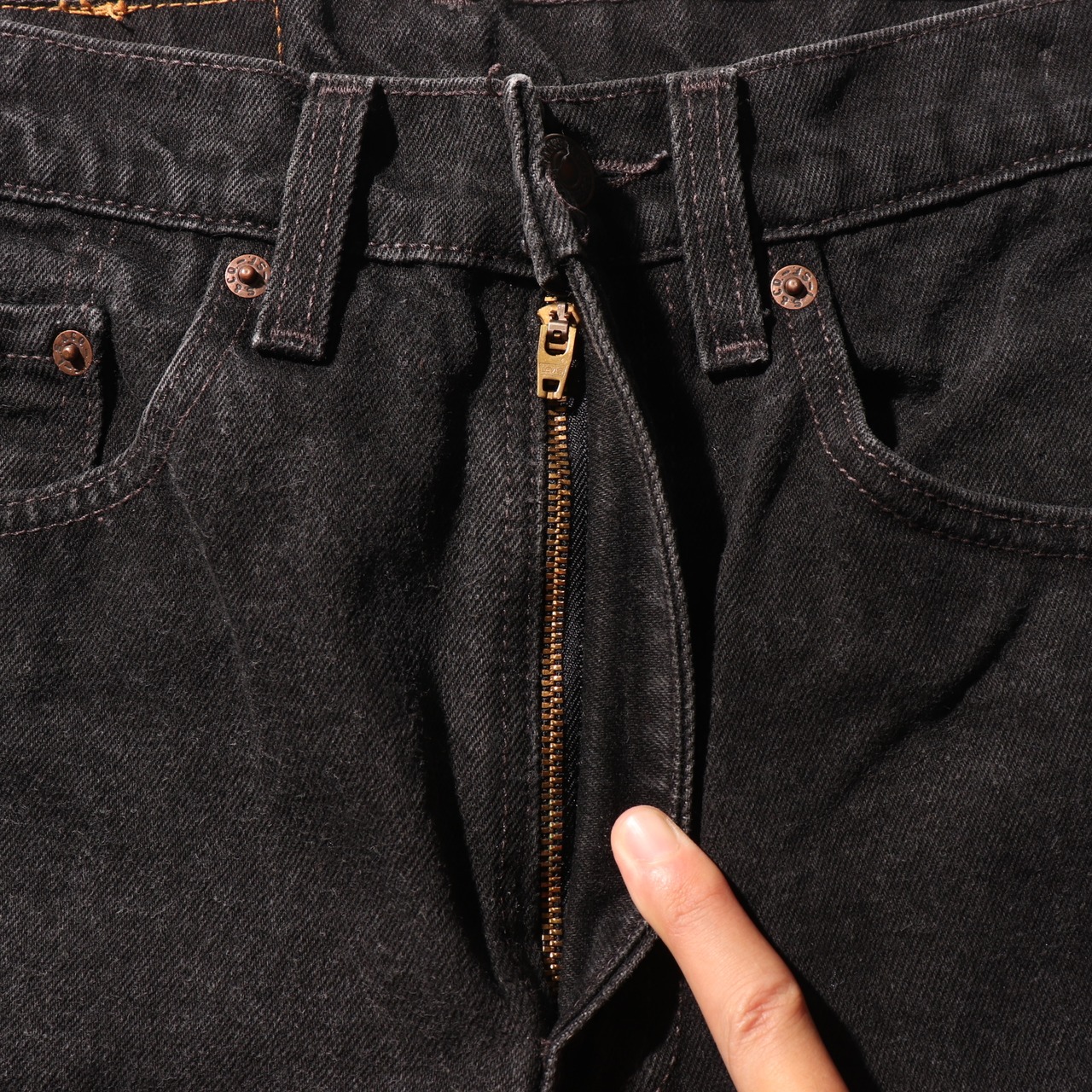 美品 31×30 Levi’s 505 USA 96年 リーバイス サルファーブラック デニムパンツ