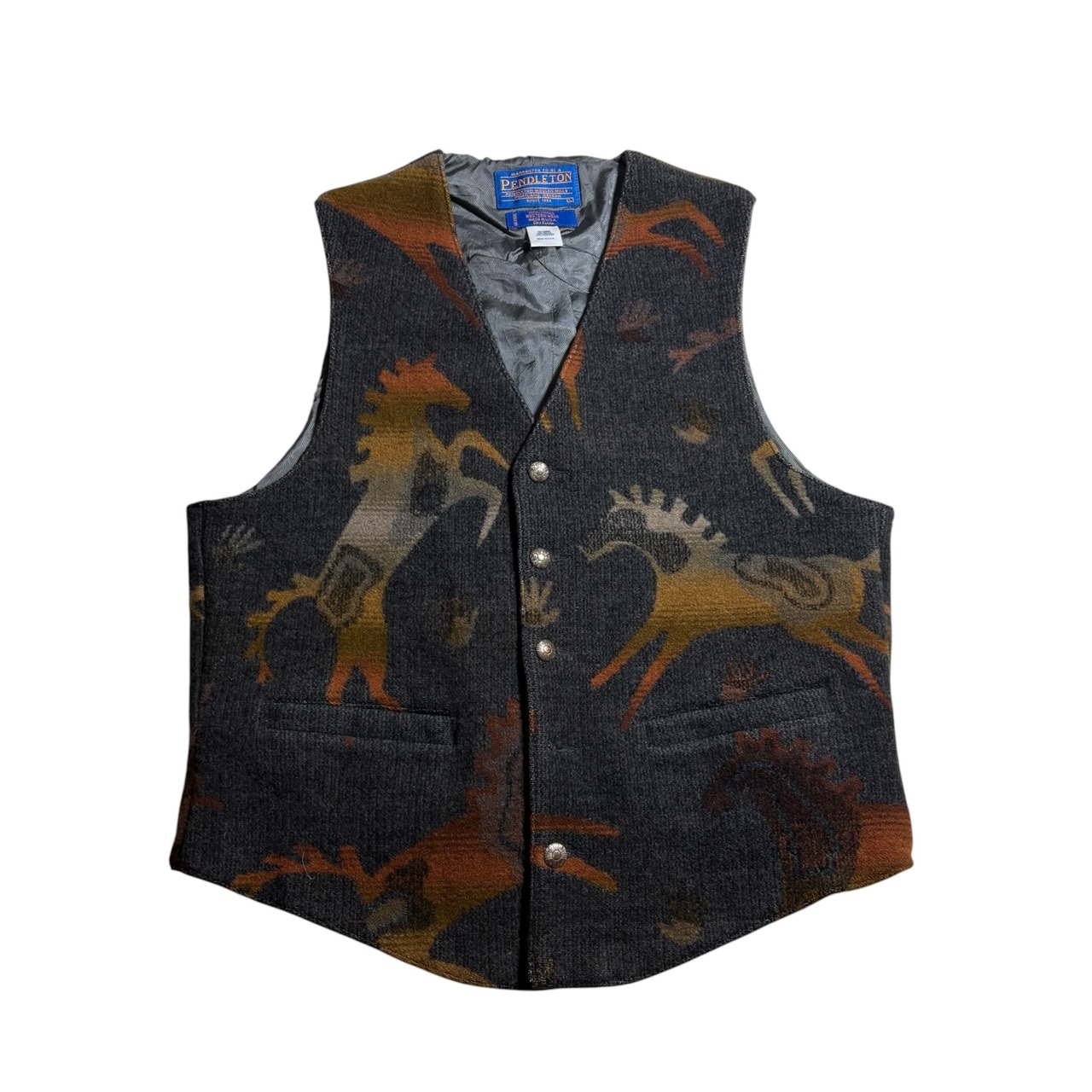 PENDLETON horse pattern rug vest