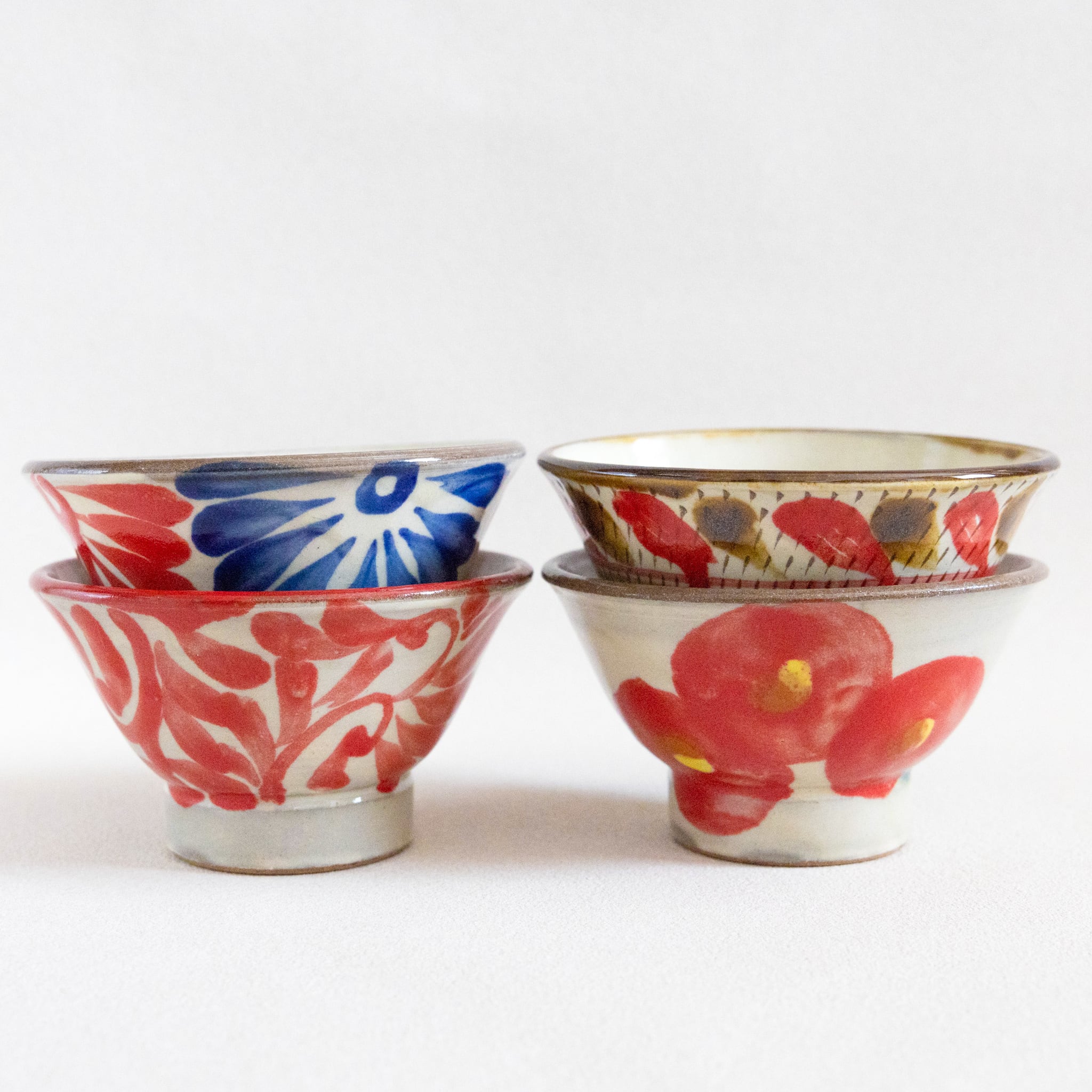 幸陶器　花笠マカイ　４寸ペアセット Amazon | フルセット 沖縄 幸陶器 やちむん 花笠マカイ 4種類