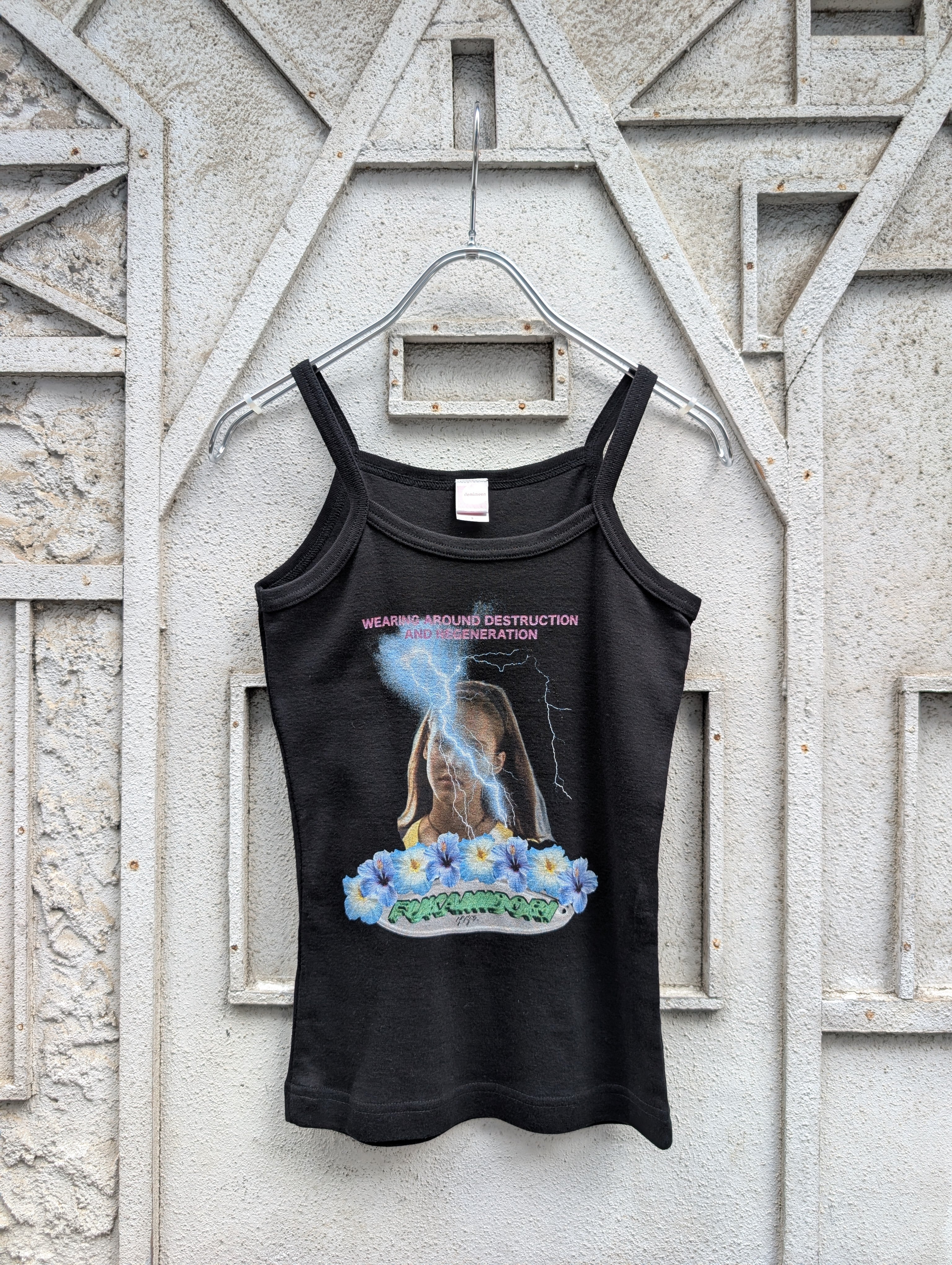 "YUGO.×深緑" thunder girl camisole / BLACK