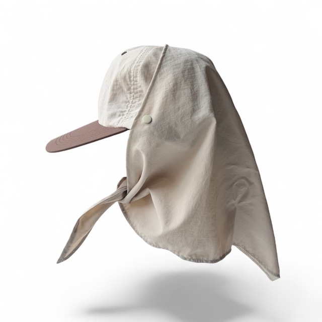 PHEENY×FLUTTER / Nylon taffeta cap with scarf 2TONE (PS26-AC01)