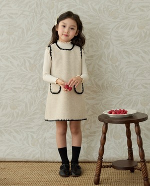 Bicolor white no sleeve dress