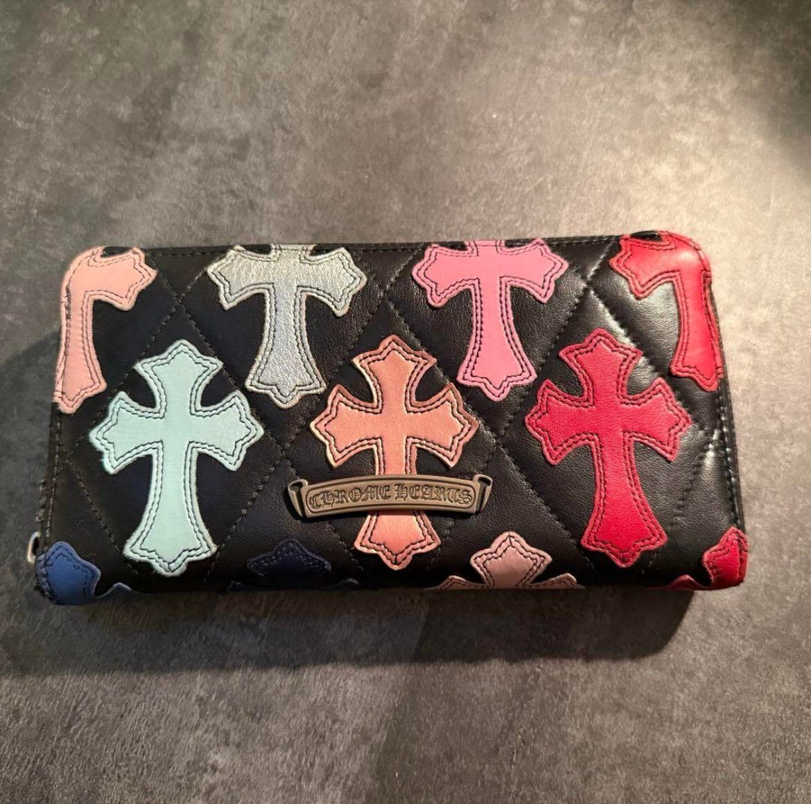 CHROME HEARTS クロムハーツ マルチカラー クロスパッチ ジップ