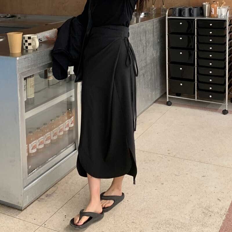 ハイウェストウェストスカート オータムルーズスリットAライン 秋物 モンロー10614456070