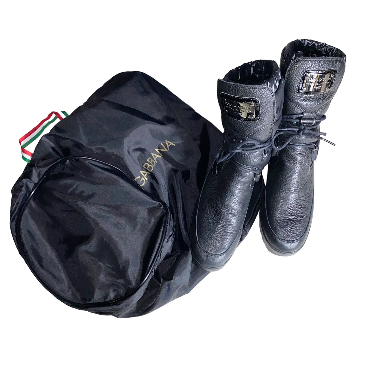 2008AW DOLCE&GABBANA nylon switching leather long boots