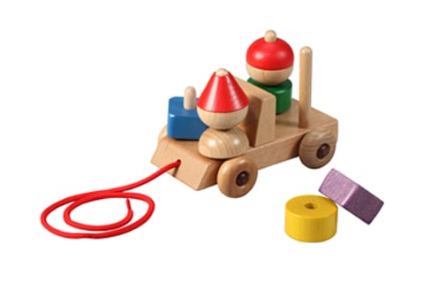 木のおもちゃ　Play Me Toy プレイミートイズ社 ギフトカー　木製車のパズル　