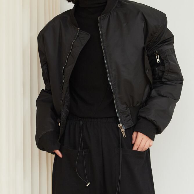 ショート丈MA-1ジャケット ジャケット 10044