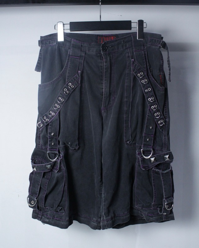 【Caka BLACK】“TRIPP NYC” Vintage Bondage Cargo Shorts