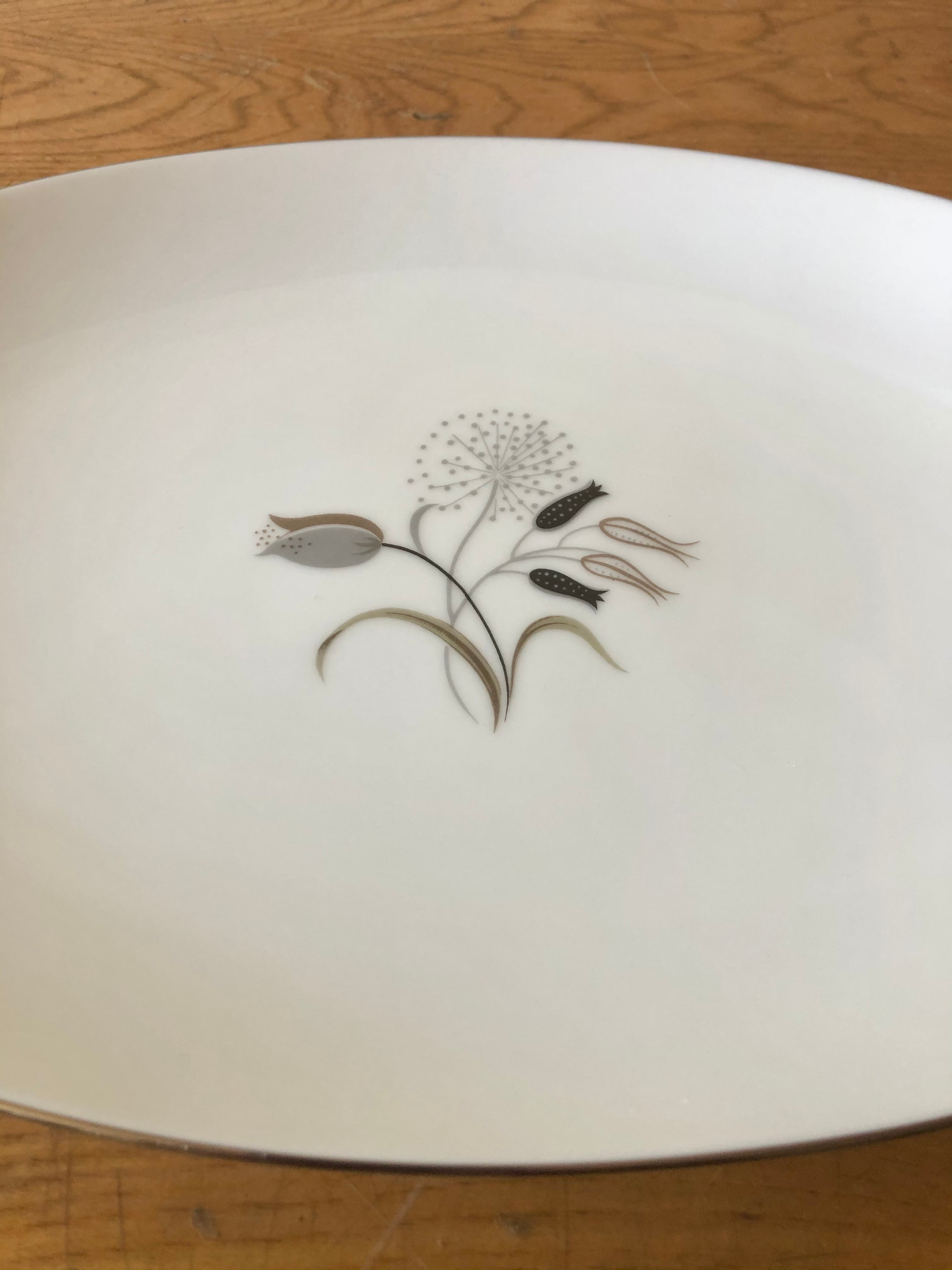 1950年代 ノリタケ NORITAKE 大皿 陶器 オーバルプラター 1950年代 ノリタケ NORITAKE 大皿 陶器 オーバルプラター