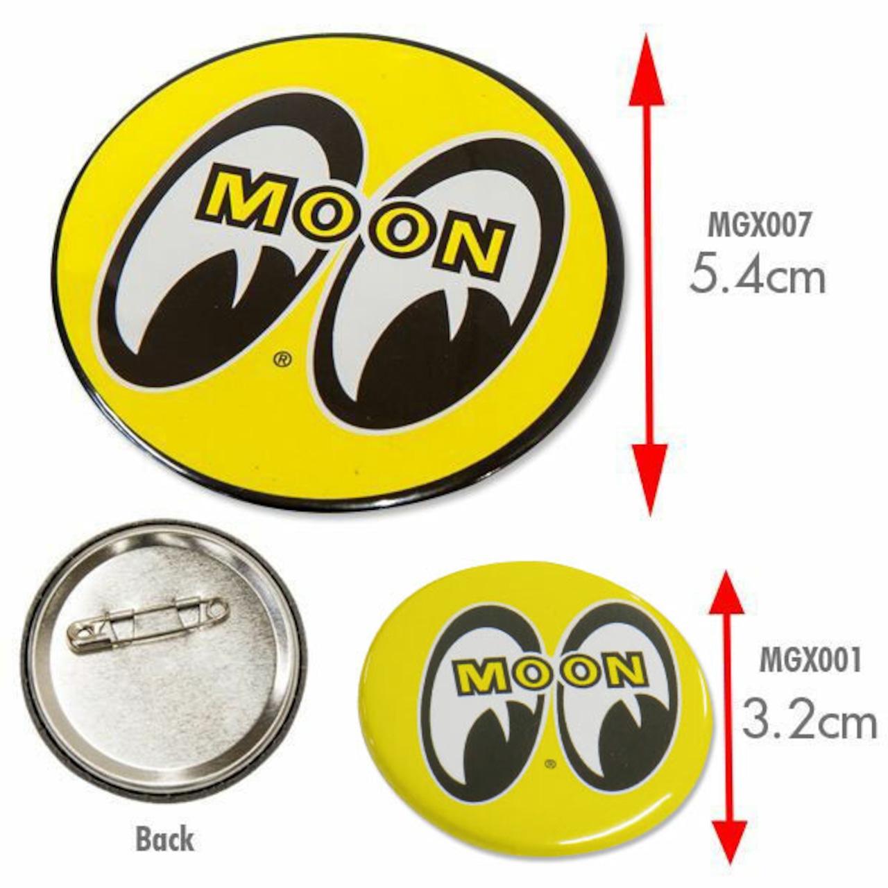 MOON カン バッジ 　3.2cm