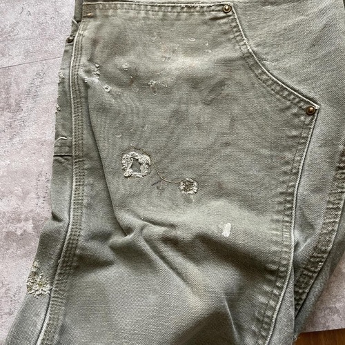 モスグリーン ダブルニー Carhartt B136 MOS 33×32 詳細写真14