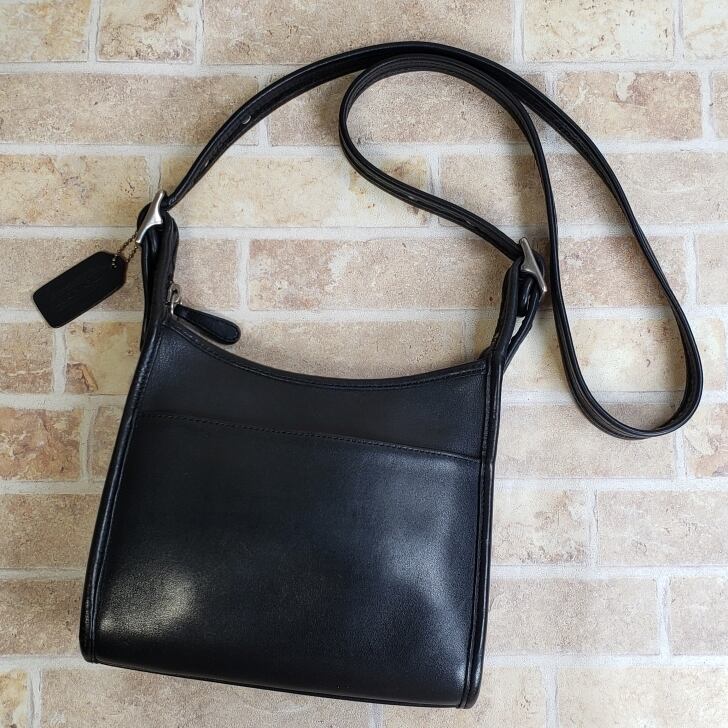 OLD COACH レザーバック USA製 COACH オールド コーチ レザー ショルダーバッグ 赤☆9620