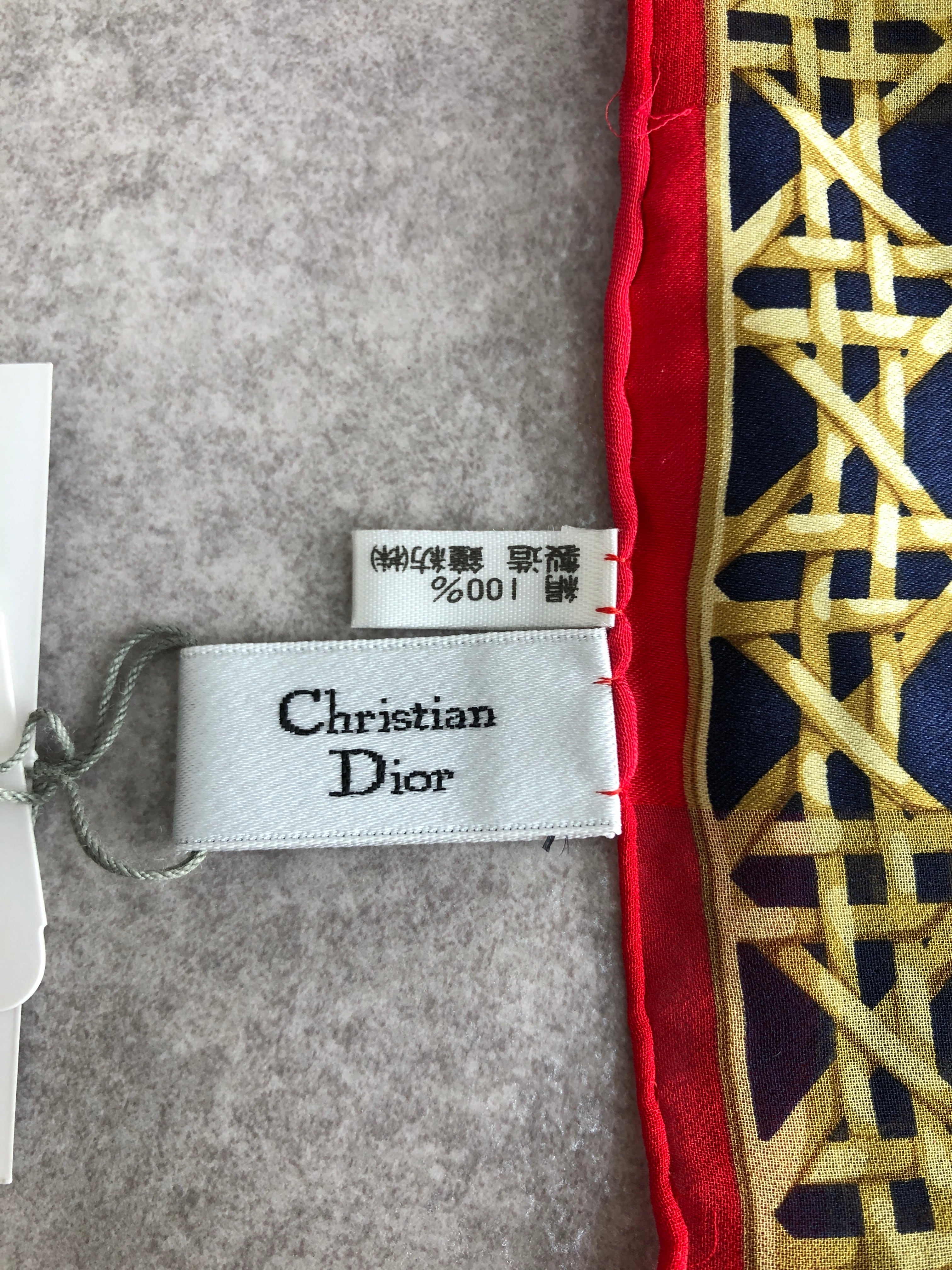 Christian Dior クリスチャン ディオール カナージュ スカーフ レッド