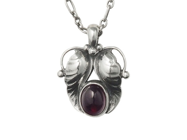 ジョージジェンセン GEORG JENSEN ガーネット イヤー ペンダント 