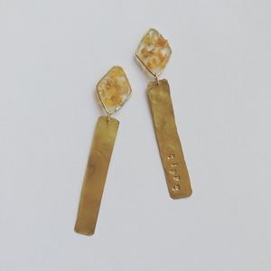 plate earrings / pierce