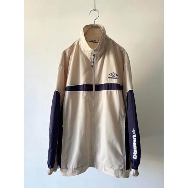 -umbro- 90's 3tone hi-neck logo design jacket