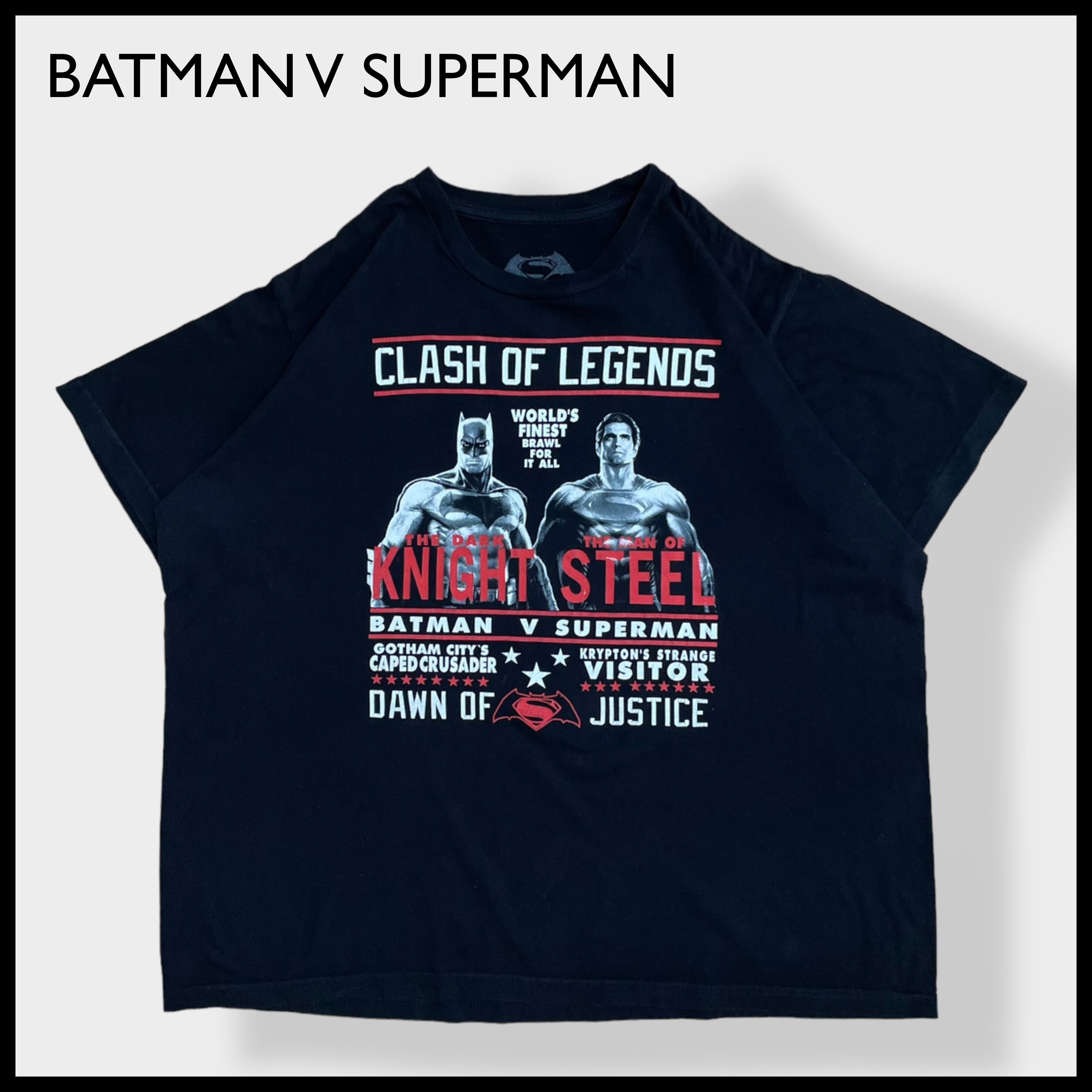 BATMAN vs SUPERMAN】2XL ビッグサイズ プリントTシャツ 映画 ...