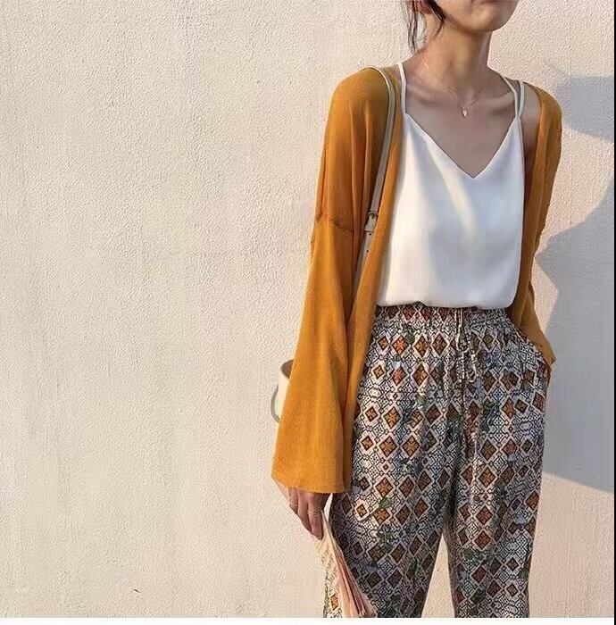 バッククロス カラーシャイニーキャミソール　AJ2205-908